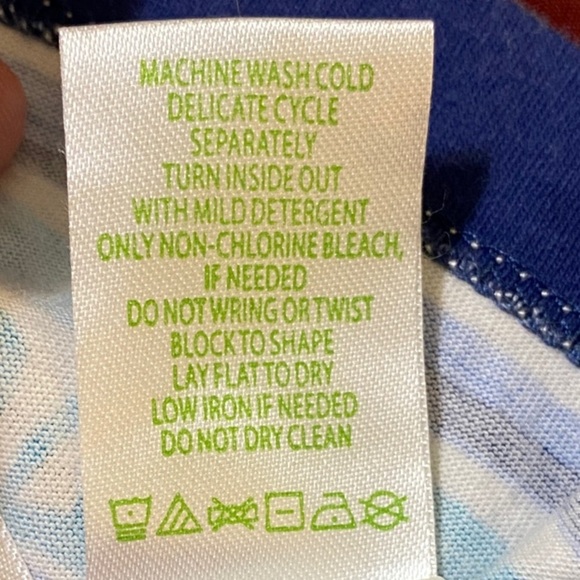 Lilly Pulitzer Black/White Striped With Blue Wave Hem Mini Dress - Medium - Picture 6 of 8